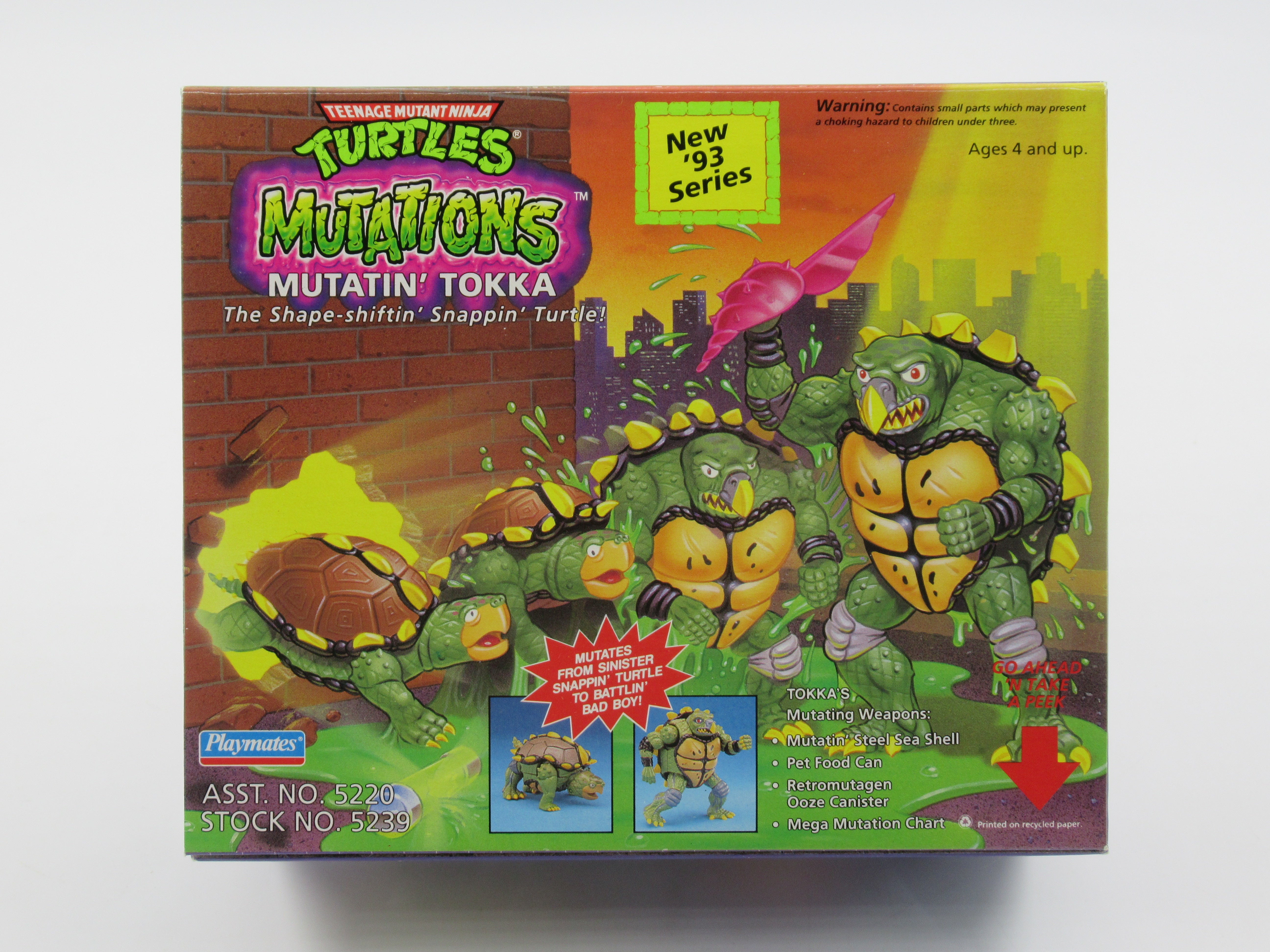 Teenage Mutant Ninja Turtles Mutatin' Tokka (Red Weapon) Mutations 4.5" Figure TMNTs - Playmates (1993)